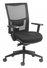 Team Air Executive. Mesh Back. Arms. Synchro Mech. Black Base. Fabric Seat Any Colour